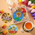 thumbnail image 3 of Juego Posavasos Con Diamantes DIY Wdftyju Girasol Verano 8 Piezas, 3 of 9