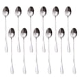thumbnail image 2 of 12 cucharas de acero inoxidable con mango largo para té helado, café y helado., 2 of 6