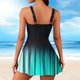 thumbnail image 4 of Traje de baño de bikini de verano con estampado de moda para mujer, con cojín en el pecho y sin soporte de acero, sin espalda, con tirantes, de nailon., 4 of 5