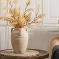 thumbnail image 2 of Ceramic Flower Vase Home Decor - Farmhouse Flower Vases Rustic Vintage Style Aesthetic Modern for Table Living Room Kitchen Bedroom Decoration House Desk Decorative Accessories Gift (Clay), 2 of 14