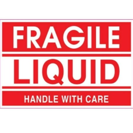Ace Liquid - Ace Label 23007F 2 in. x 3 in. Fragile Liquid Handle With Care