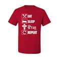 thumbnail image 2 of Eat Sleep Pray Repeat for Christians Faith | Mens Inspirational/Christian Graphic T-Shirt, Red, 5XL, 2 of 3