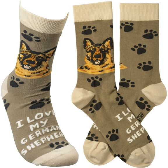 Primitives Socks - I Love My German Shepherd
