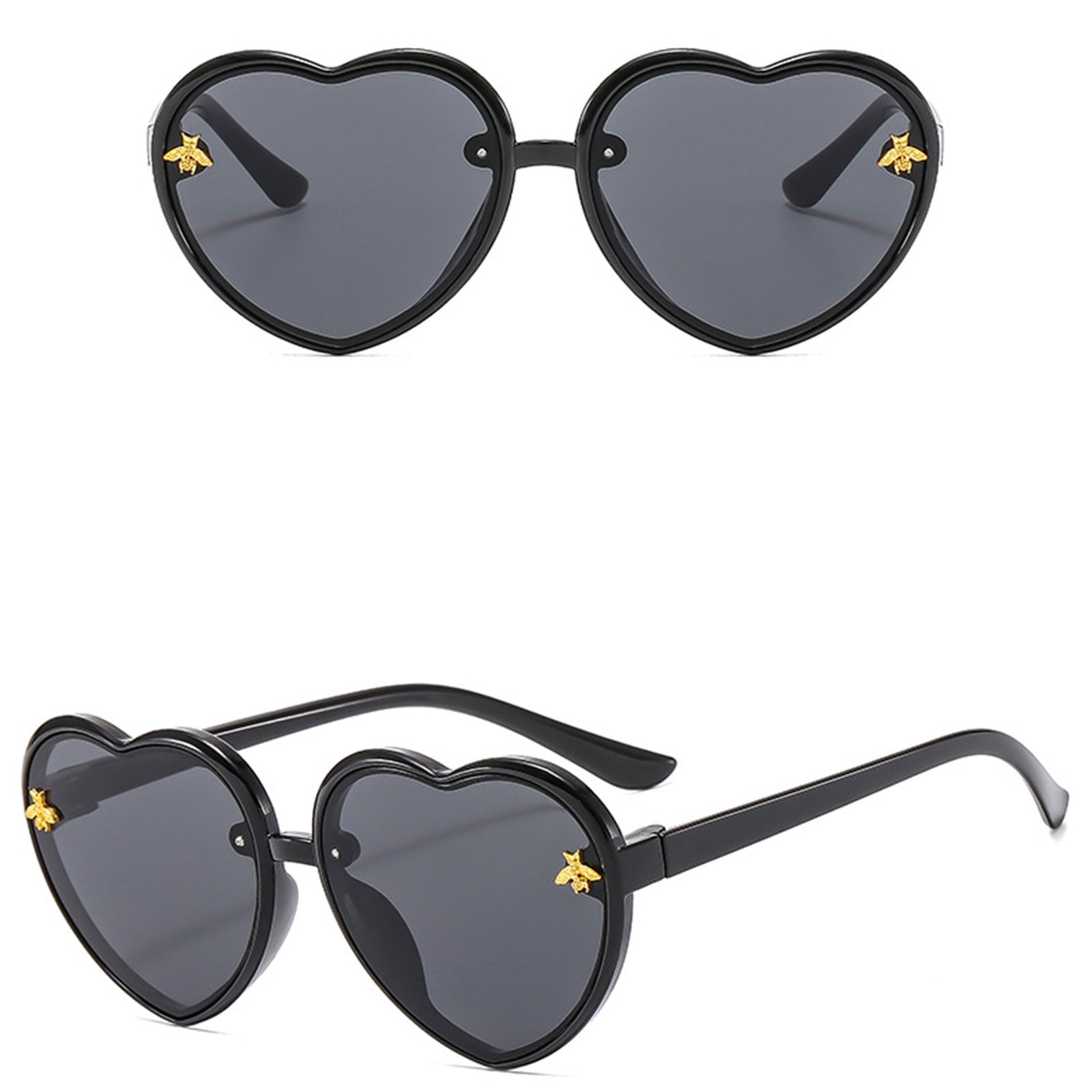 CXYYY Heart Glasses Personality Candy Color Sunglasses Retro Love