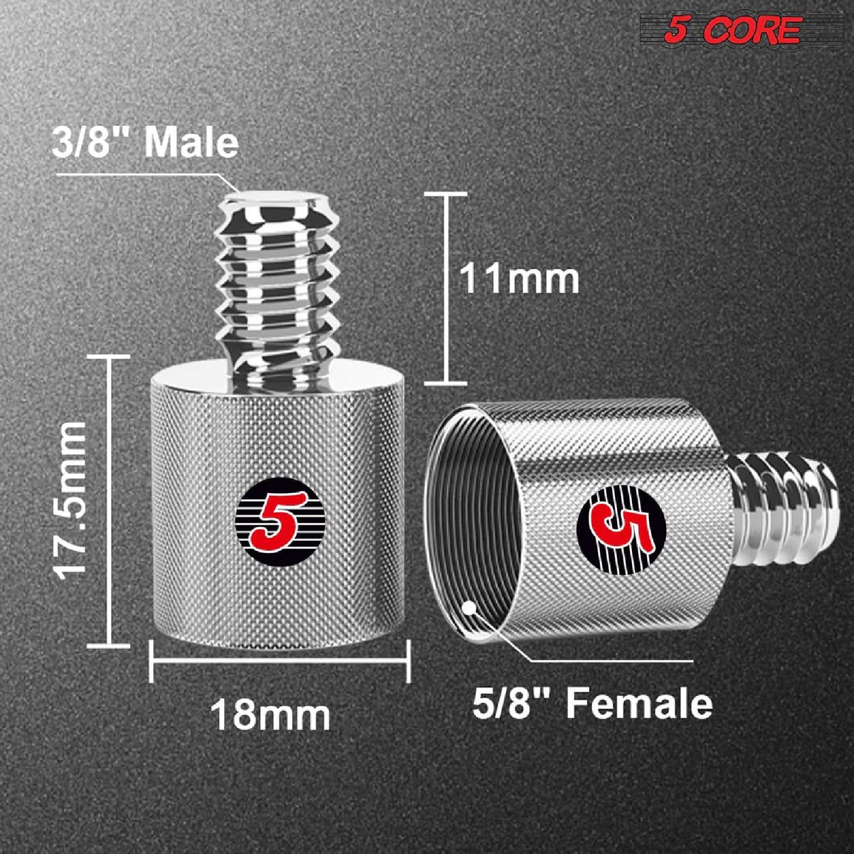 Mic Stand Adapter 12 Pieces 5/8 Female to 1/4 Inch Male Screw Thread Conversion Connector for Microphone Stands Boom Arms Camera Tripod - 5/8 Female to 1/4 Inch Male - MS ADP M SLV 58-14 12PCS