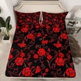 thumbnail image 2 of Homewish Boys Girls Retro Floral Blossom 4-Piece Full Size Sheets,Chic Flowers Bed Sheets,Spring Graden Lightweight Sheet Sets,Microfiber Bedroom Decor, 2 of 7
