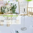 thumbnail image 5 of Qtmnekly 10pcs 8.6 Inch Tall Place Card Holders Heart Shape Table Number Holder Stands Picture Photo Note Memo Clip for Wedding Metal Silver, 5 of 8