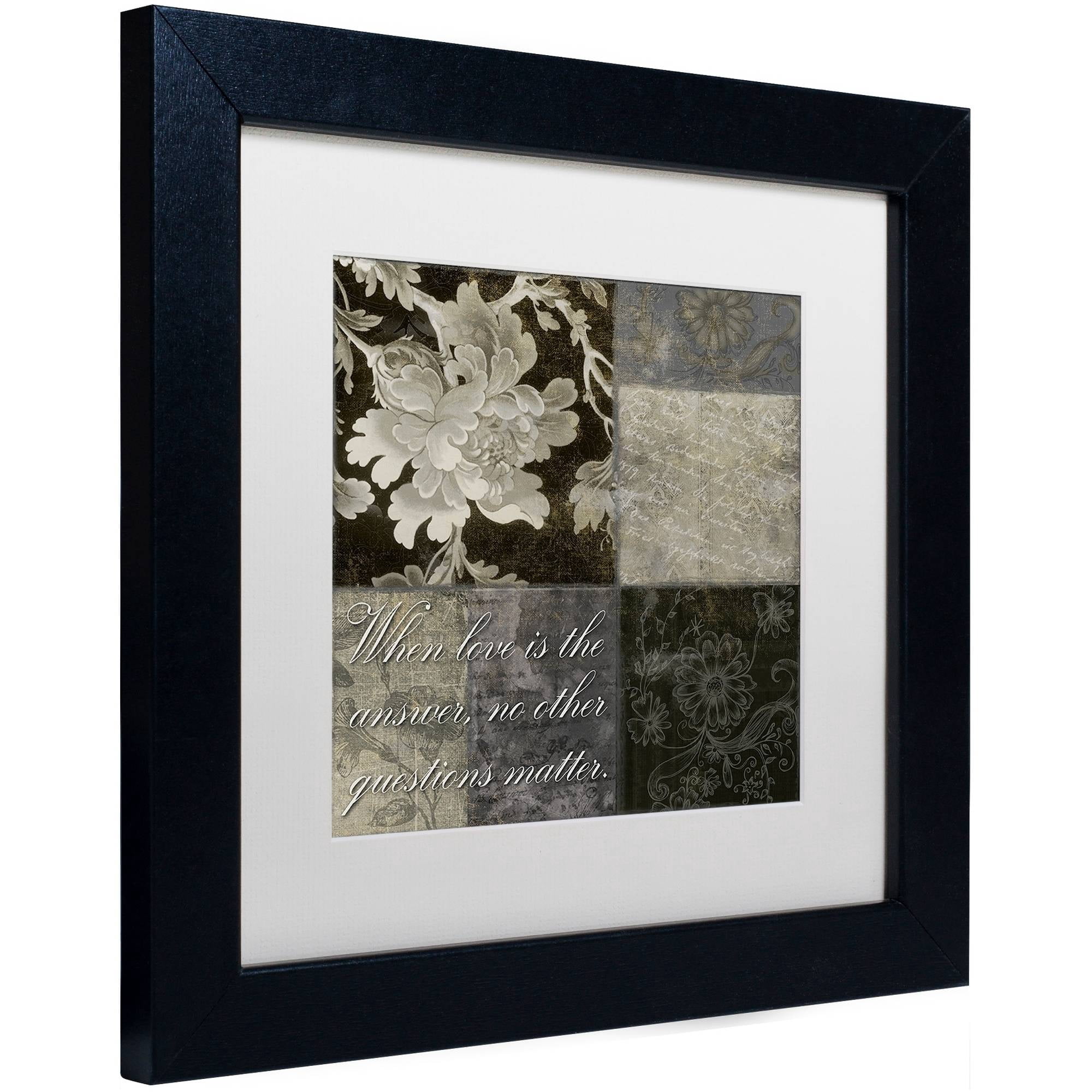 Trademark Fine Art "When Love Is the Answer" Canvas Art by Color Bakery White Matte, Black Frame