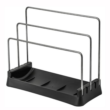 

Kitchen Cookware Storage Rack Stainless Steel Bakeware Organizer Holder Compact Cabinet Pantry Rack for Cutting Boards Bakeware Pans Serving Trays