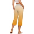 thumbnail image 4 of VV AVEORS Tear Away Capri Sweatpants For Women Breakaway Wide Leg Knee Ankle Replacement Adaptive Pants Yellow L, 4 of 5