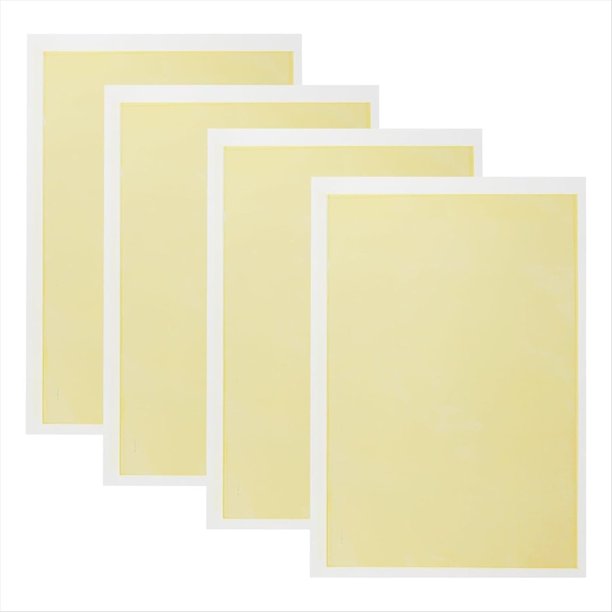 4 hojas de papel para grabado láser, papel blanco oscurecible para láser, prueba de enfoque para cerámica, vidrio y metal.
