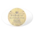 thumbnail image 1 of CafePress - Body Tomb Oval Sticker - Sticker (Oval), 1 of 1