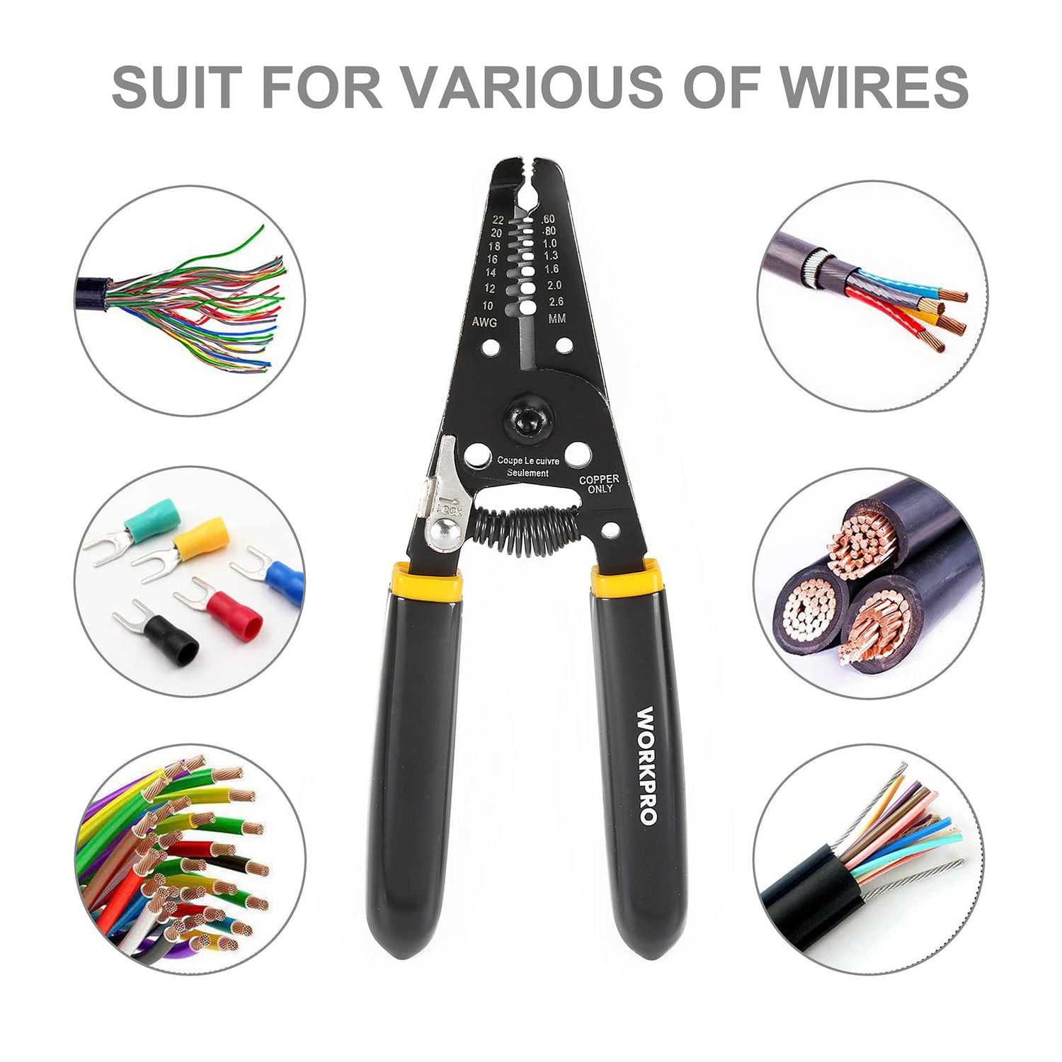 WorkPro Pince à dénuder 6 po