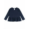 thumbnail image 2 of Gerber Toddler Girl 3-Pack Sleeve Tops Navy/Oatmeal/Violet, Sizes 2-5T, 2 of 9