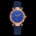 thumbnail image 3 of Reloj Elegante Mujer Correa De Cuero PU Reloj De Cuarzo Reloj De Pulsera De aleación Con Esfera Redonda Azul, 3 of 3