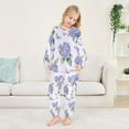thumbnail image 5 of Fluffy Pajamas Set Fuzzy Winter Warm Pj Sets Pullover Tops and Long Pants Blue Hydrangea X-Large, 5 of 8