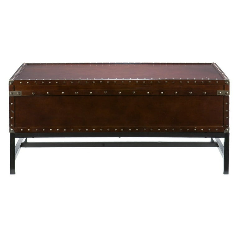 Southern Enterprises Nailhead Coffee Table Trunk - Espresso 