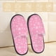 thumbnail image 2 of Fotbe Snowflake pink backgrounds Pantuflas Peludas para Mujer con Estampado, Zapatillas de Peluche, Zapatos de Invierno para Casa, Uso Interior y Exterior-Medium, 2 of 8