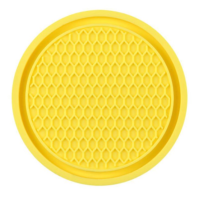 Portavasos para Coche, 4 Piezas Portavasos Antideslizantes Universales Adornos Incorporados, Accesorios para Interiores de Coche, Amarillo