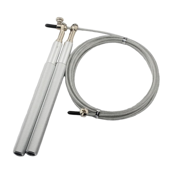 Fzaqwen Speed Jump Rope 300cm Adjustable Length Home Gyms Boxing Fitness Nonslip Handle Thin Silver