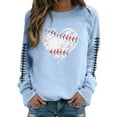 thumbnail image 1 of HUITKMM Chandails d'Automne pour Femmes Chandail à Manches Longues Col Rond Imprimé Football Chandail Décontracté pour Usage Quotidien et Activités Sportives Chemise Athlétique Douce et Confortable, 1 of 5