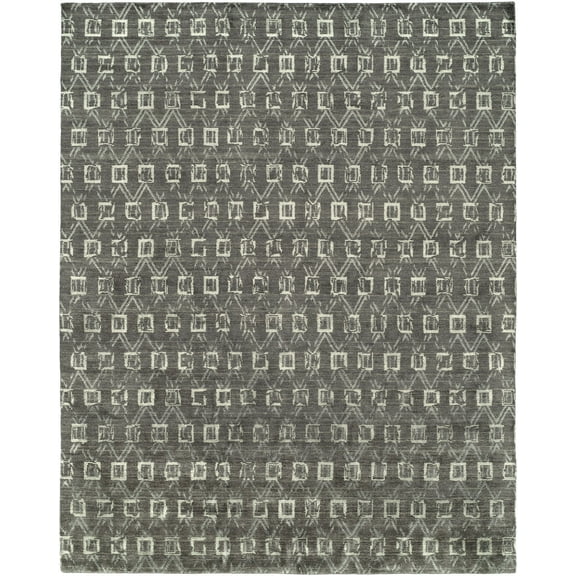 K2 Floor Style Gramercy Grey Granite Hand Made Wool & Silkette™ Area Rug