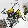 thumbnail image 4 of Boku No Hero Mha Women's Swimwear Strap One Piece Backless Tummy Control V Neck Swimsuit Summer Beach Vacation Bathing Suit, 4 of 7