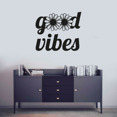 thumbnail image 3 of Good Vibes Quote Flower Garden Flowers Floral Spring Silhouette Vinyl Design Wall Sticker Wall Art Wall Decal Boy Girl Kid Room Bedroom Gardener Home Decor Stickers Decoration Size (24x40 inch), 3 of 3