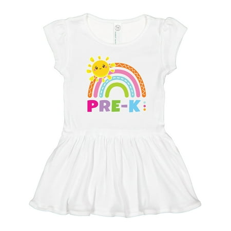 

Inktastic School Pre-k with Rainbow and Sun Gift Toddler Girl Dress