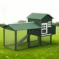 thumbnail image 6 of ZephyPaws Chicken Coop for 4-6 Chickens,Outdoor Wooden Hen House Poultry Pet Hutch for Backyard wIth Run Cage & Nesting Box,Green, 6 of 6
