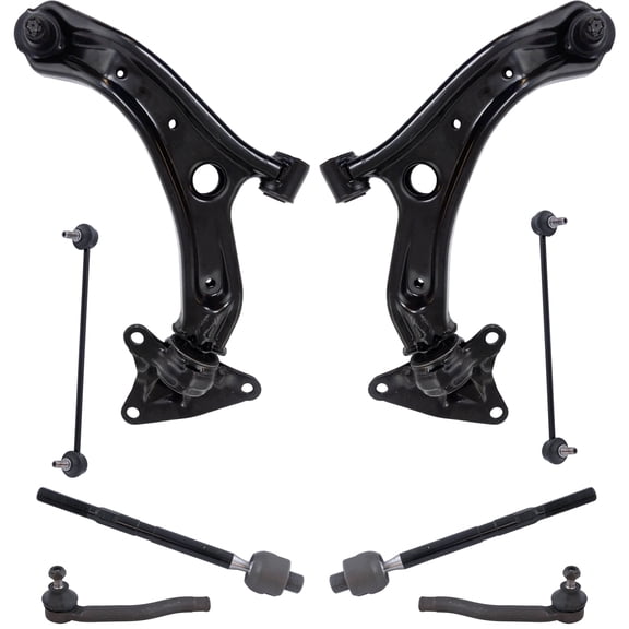 TRQ 8 Piece Steering & Suspension Kit Control Arms Tie Rods Sway Bar End Links PSA66910