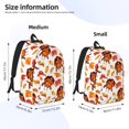 thumbnail image 2 of Disketp Thanksgiving Turkey Leaves print Canvas Backpack Lightweight Travel Daypack Student Rucksack Laptop Backpack-, 2 of 5