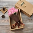 thumbnail image 2 of Dvkptbk Artificial 5 Roses Flower Leaf Mother's Day Bouquet Wedding Home Decoration, 2 of 7