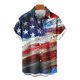 thumbnail image 3 of Mens Casual Manga Corta Botón Abajo Camisas, Cuello de Vuelta Impresión Del Día de la Independencia para el Verano, Al Aire Libre Y Casual, 3 of 7