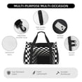 thumbnail image 4 of Disketp 3d Black and White Checkerboard Tunnel Bolsa de Viaje Tipo Duffle, Bolso de Mano para Fin de Semana para Mujer, Bolsa de Gimnasio Ligera para Hombre, Esencial para Viajes, 4 of 7