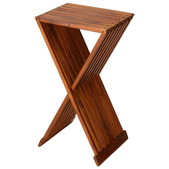 Bare Decor  Taj Teak Folding End Table