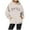 11-Beige1022, variant on Women's Oversized Letter Hoodie Minimal Hoodies Campus Daily Pullover