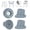 Gray, variant on SupreGear Replacement Leg Caps for Shower Chairs and Transfer Benches, 1-1/8 Inch Rubber Tips, 4 Pack,Black