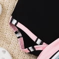thumbnail image 7 of kpoplk Newborn Baby Girl Summer Outfit Daddy Mama Girl Short Sleeve Romper Checkerboard Shorts/Pants/Skirts Headband 3Pcs Clothes Set(Black,9-12 M), 7 of 7