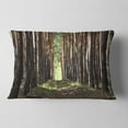 thumbnail image 2 of Designart Even Rows of Pine Tree Forest - Modern Forest Throw Pillow - 12x20, 2 of 5