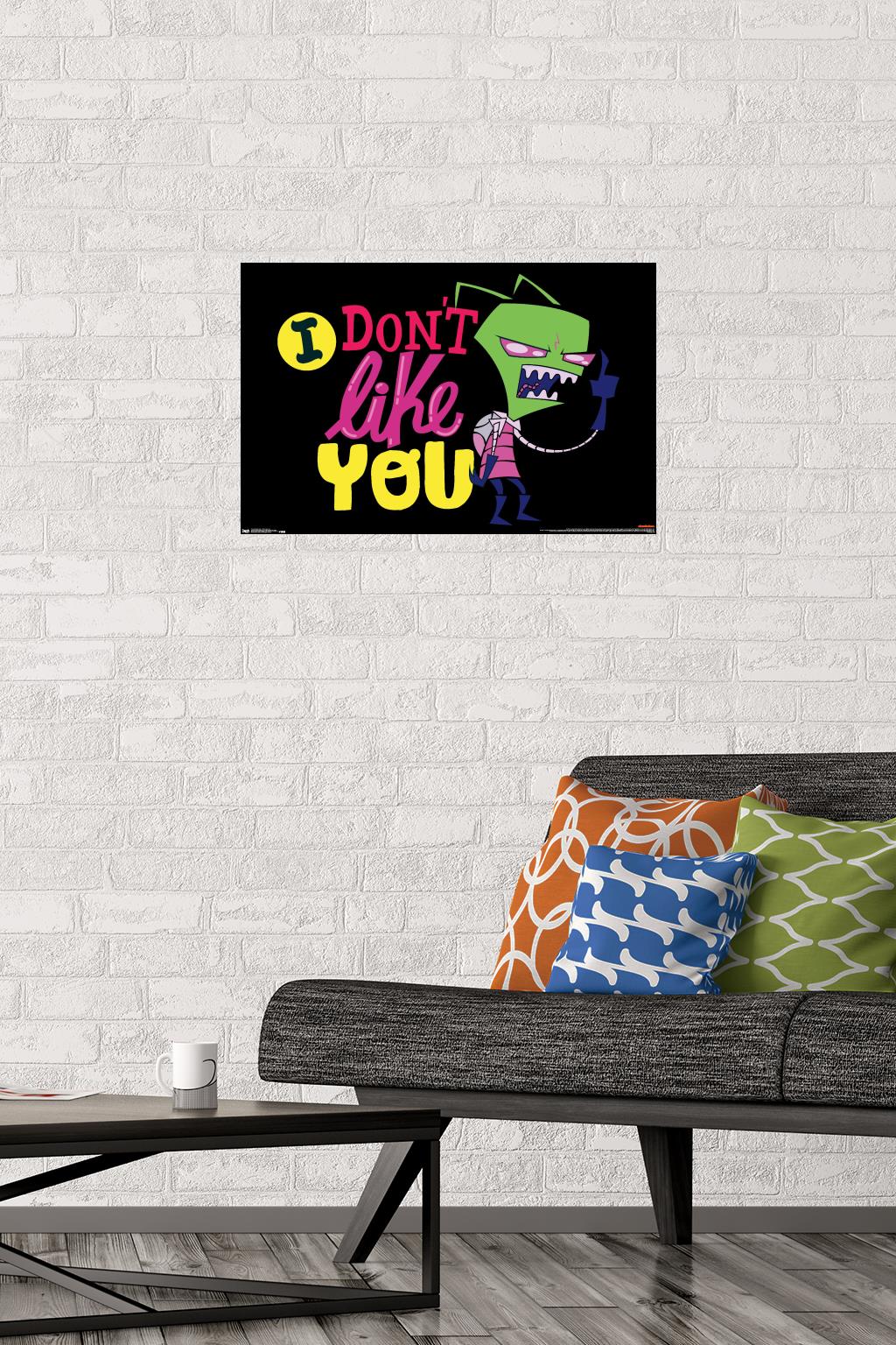 Invader Zim - I Don't Like You Wall Poster, 14.725" x 22.375"