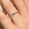 thumbnail image 4 of 0.05ct Black Diamond Moissanite Twist Wedding Ring 10K Rose Gold, 4 of 4