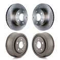 thumbnail image 1 of CMX Front Rear Disc Brake Rotors Drums Kit for Car Jeep Wrangler Cherokee Comanche Wagoneer TJ K8-102024, 1 of 11