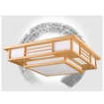 thumbnail image 2 of CNCEST 48W Square Wood Dimming Ceiling Light Japanese Tatami Remote LED Lamp Chandelier, 2 of 10