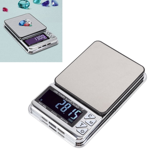 Báscula Digital De Alta Precisión, Pantalla LCD De 600/0,01g, Balanza Electrónica Con Carga USB Resistente Al Agua Para Joyería De Cocina