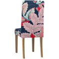 thumbnail image 4 of ABPHQTO Funda protectora para silla elástica con diseño de hojas, funda protectora para comedor, Hotel, boda, fiesta, juego de 4, 4 of 4