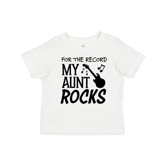 Inktastic For the Record, My Aunt Rocks Boys or Girls Baby T-Shirt
