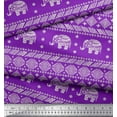 thumbnail image 3 of Soimoi Moss Georgette Fabric Aztec & Tribal Elephant Animal Fabric Prints By Yard 42 Inch Wide, 3 of 3