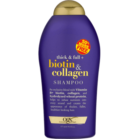 Earth Science Liquid Shampoo - OGX Thick & Full Biotin & Collagen Shampoo, 19.5 Oz