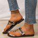 thumbnail image 4 of Sandalias de playa con punta abierta para vacaciones informales con tacón plano y estampado para mujer Wmkox8yii  ytu8053, 4 of 9